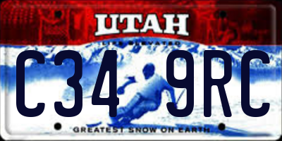 UT license plate C349RC