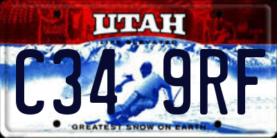 UT license plate C349RF
