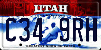 UT license plate C349RH