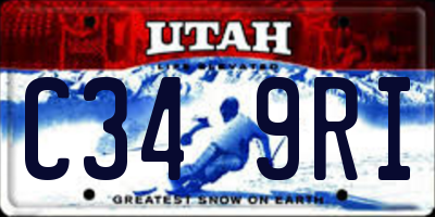 UT license plate C349RI
