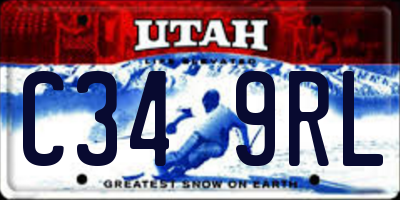 UT license plate C349RL