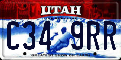 UT license plate C349RR