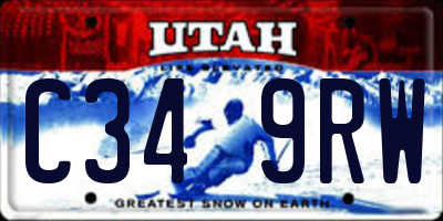 UT license plate C349RW