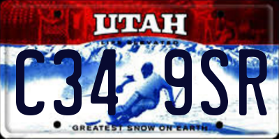 UT license plate C349SR