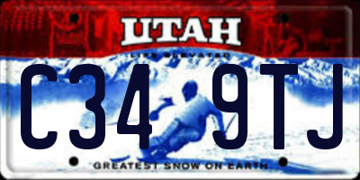 UT license plate C349TJ