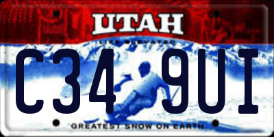 UT license plate C349UI