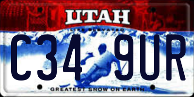 UT license plate C349UR