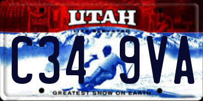 UT license plate C349VA