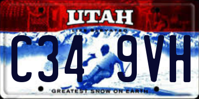 UT license plate C349VH