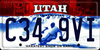 UT license plate C349VI