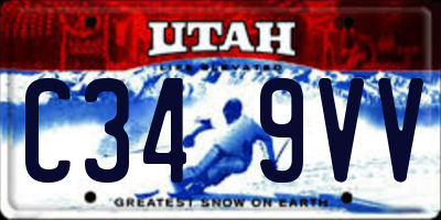 UT license plate C349VV