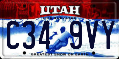 UT license plate C349VY
