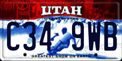 UT license plate C349WB