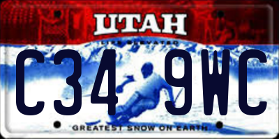 UT license plate C349WC