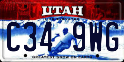 UT license plate C349WG