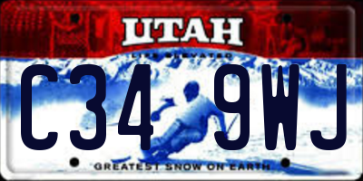 UT license plate C349WJ