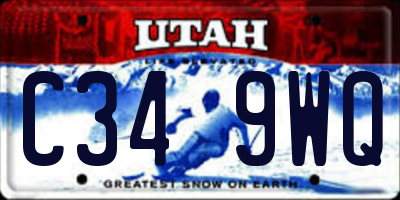 UT license plate C349WQ