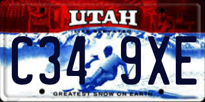 UT license plate C349XE