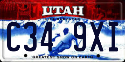 UT license plate C349XI