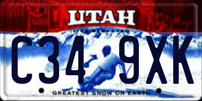 UT license plate C349XK