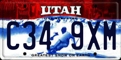 UT license plate C349XM