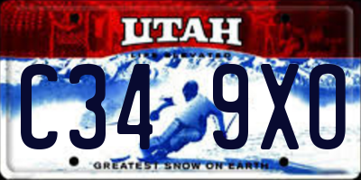 UT license plate C349XO