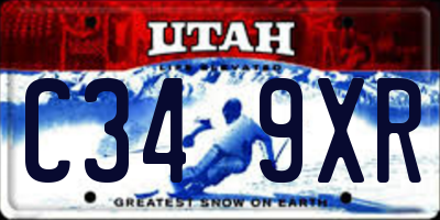 UT license plate C349XR
