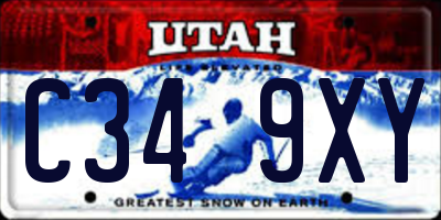 UT license plate C349XY