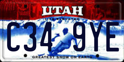 UT license plate C349YE