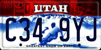 UT license plate C349YJ