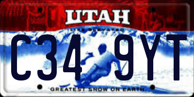 UT license plate C349YT