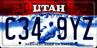 UT license plate C349YZ