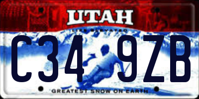 UT license plate C349ZB