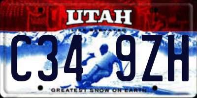 UT license plate C349ZH