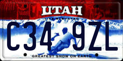 UT license plate C349ZL