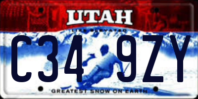 UT license plate C349ZY