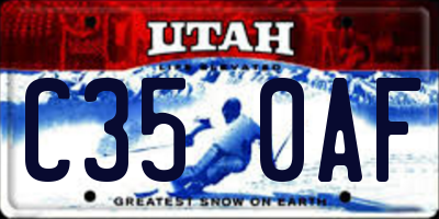 UT license plate C350AF