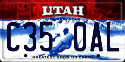 UT license plate C350AL
