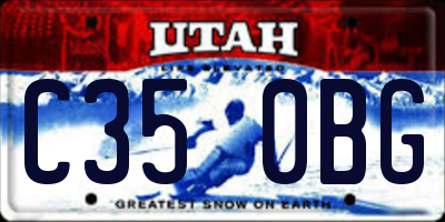 UT license plate C350BG