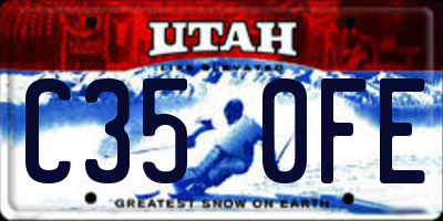 UT license plate C350FE