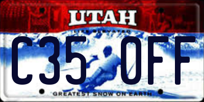 UT license plate C350FF