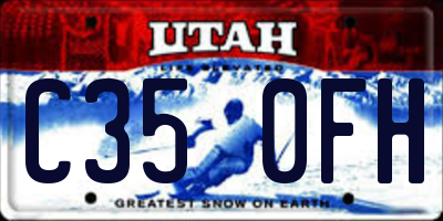 UT license plate C350FH