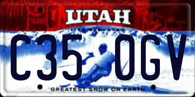 UT license plate C350GV