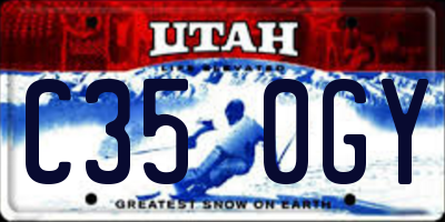 UT license plate C350GY