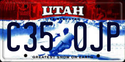 UT license plate C350JP