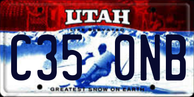 UT license plate C350NB