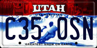 UT license plate C350SN
