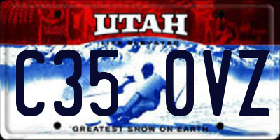 UT license plate C350VZ