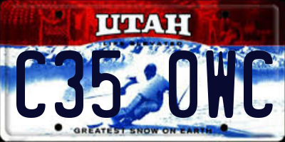 UT license plate C350WC