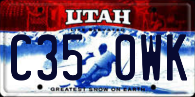 UT license plate C350WK